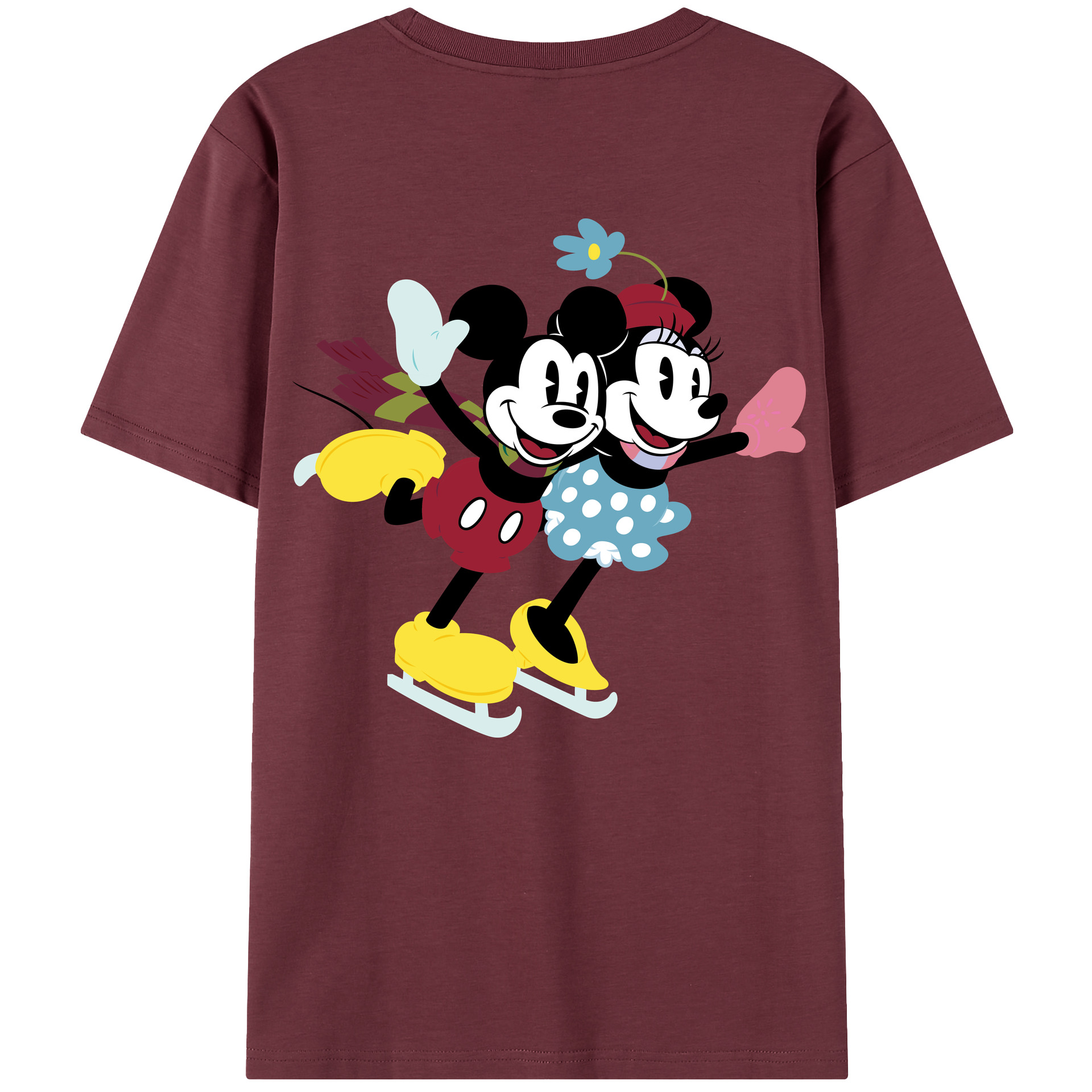 （画像用） ミッキーマウス Mickey Mouse 綿100％半袖Tシャツ（背面プリント）
